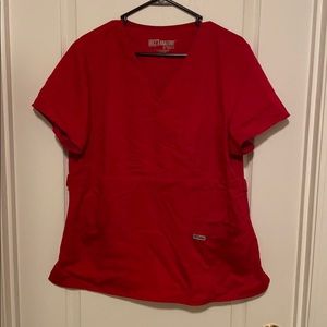 Grey’s Anatomy Red Scrub Top